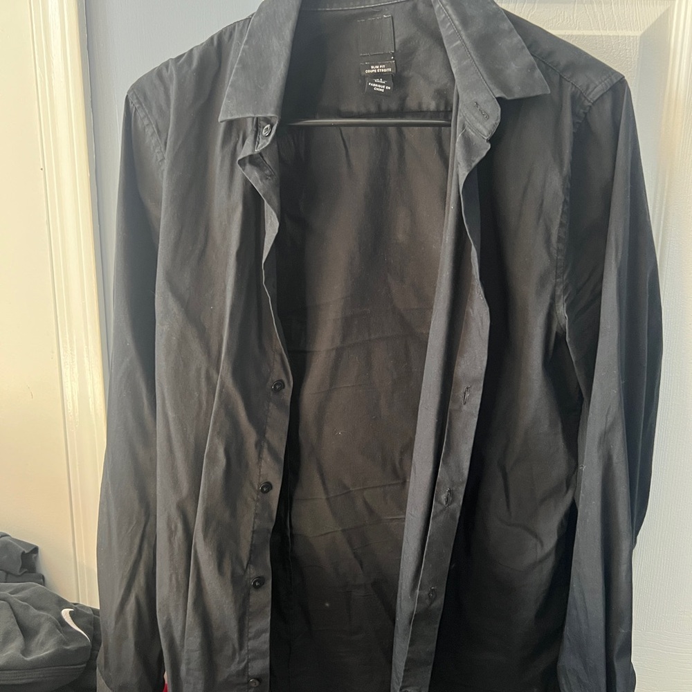 H&M Men's Black Shirt Jacket